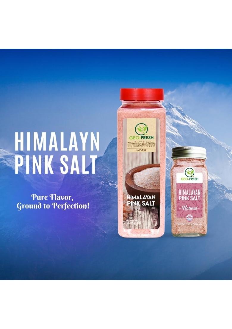 Geo-Fresh Himalayan Pink Salt, 1kg | Sendha Namak| Rich in Nutrients & Minerals| For Healthy Better Life| Cooking, Bath, Fasting| No Artifical Colour Preservatives| 100% Organic, Non-GMO, USDA Certified, Jaivik Bharat Certified