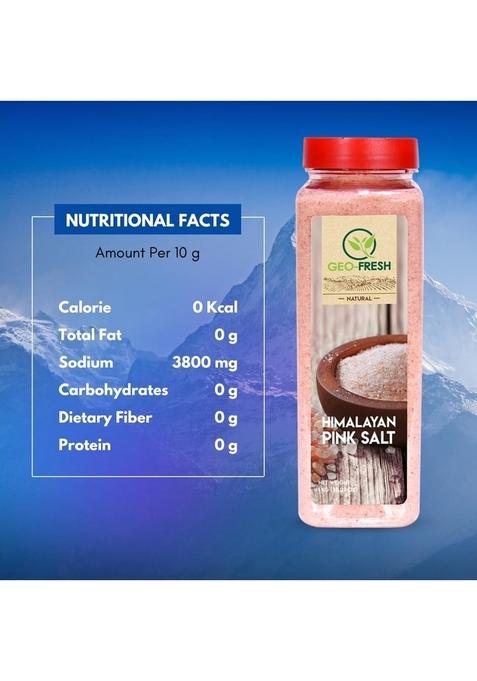Geo-Fresh Himalayan Pink Salt, 1kg | Sendha Namak| Rich in Nutrients & Minerals| For Healthy Better Life| Cooking, Bath, Fasting| No Artifical Colour Preservatives| 100% Organic, Non-GMO, USDA Certified, Jaivik Bharat Certified