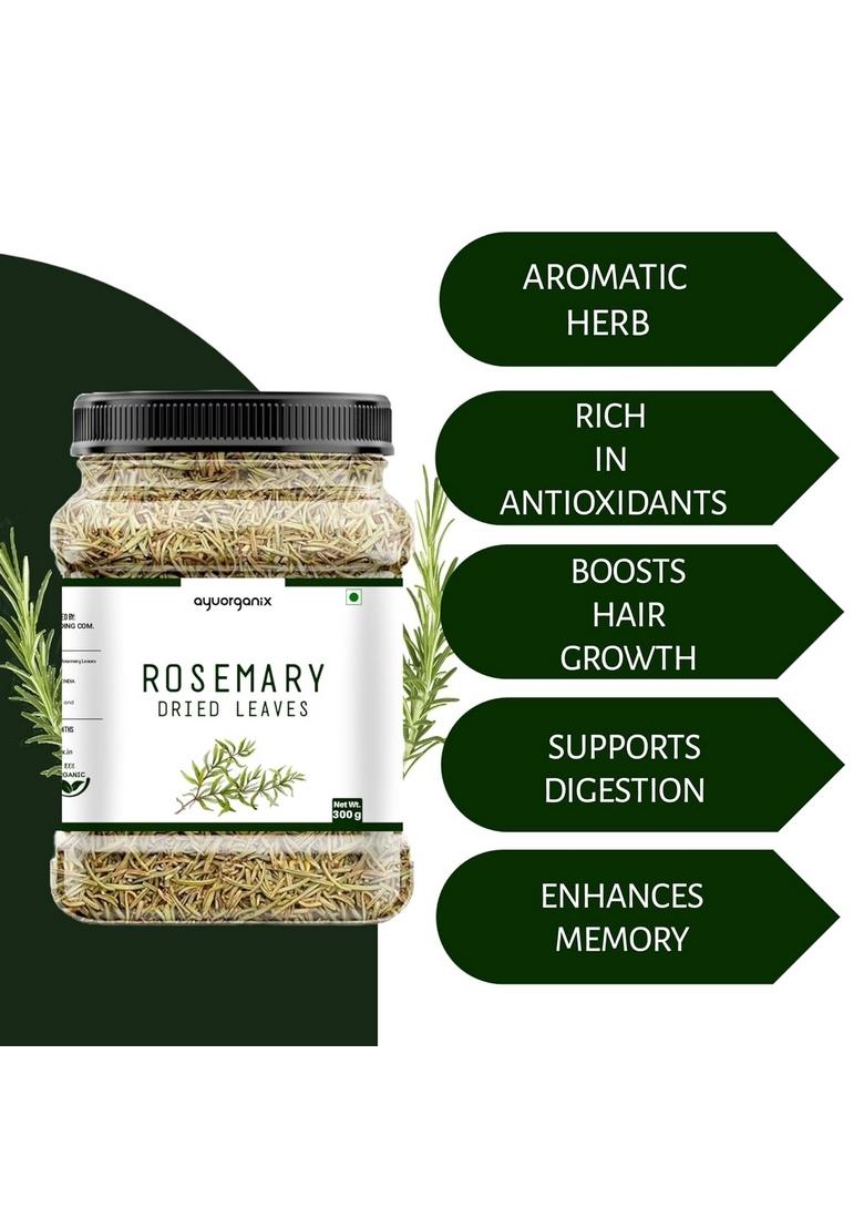 AYUORGANIX Rosemary Leaves 300g 100% Natural & Aromatic Dried Herb | Culinary Grade for Cooking, Tea, Hair Care Skin Use Rich in Antioxidants Herbal Spice Seasoning Wellness