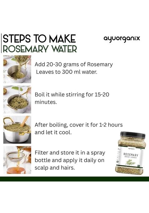 AYUORGANIX Rosemary Leaves 300g 100% Natural & Aromatic Dried Herb | Culinary Grade for Cooking, Tea, Hair Care Skin Use Rich in Antioxidants Herbal Spice Seasoning Wellness