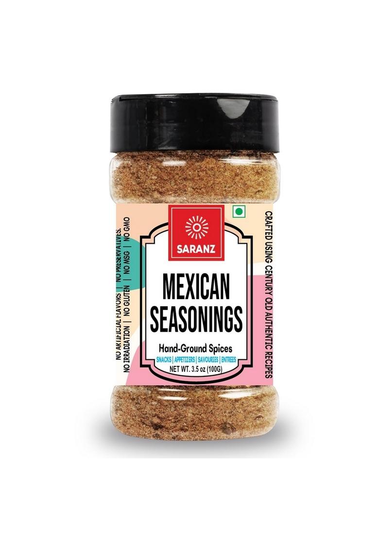 SARANZ Mexican Seasonings | Instant Use Spice Powders and Perfect for Cooking Dishes Premium Artisanal Spices with Rich & Strong Flavour 100 Grams Bottle