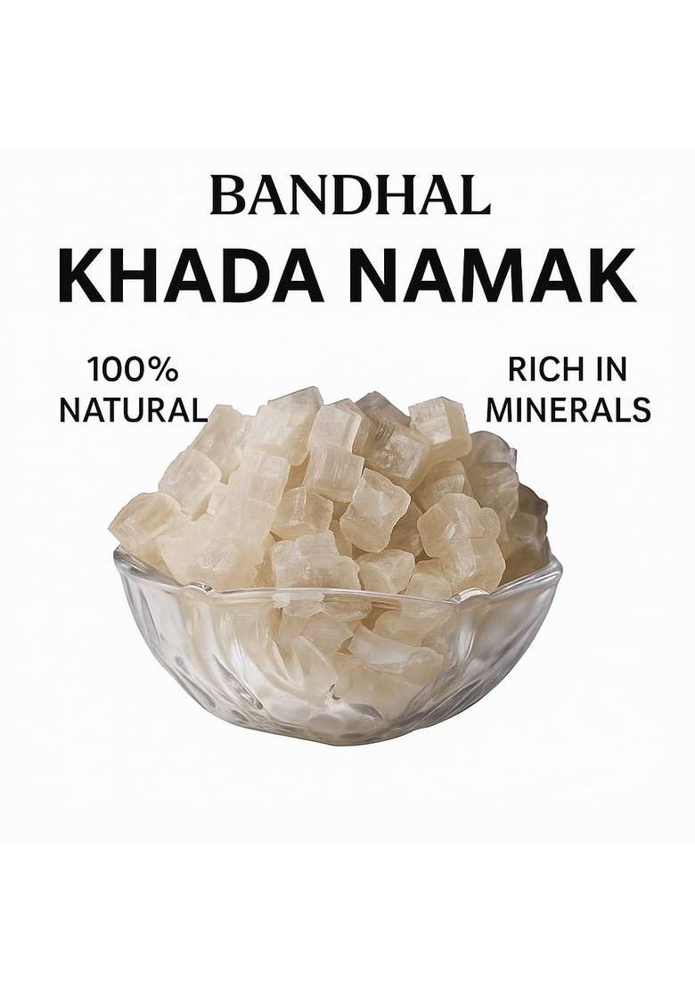 BANDHAL BANDHAL- Khada Namak | Natural Himalayan Rock Salt Unprocessed Pink Crystals 400 GM. Pack For Cooking, Bath, and Wellness - Indya