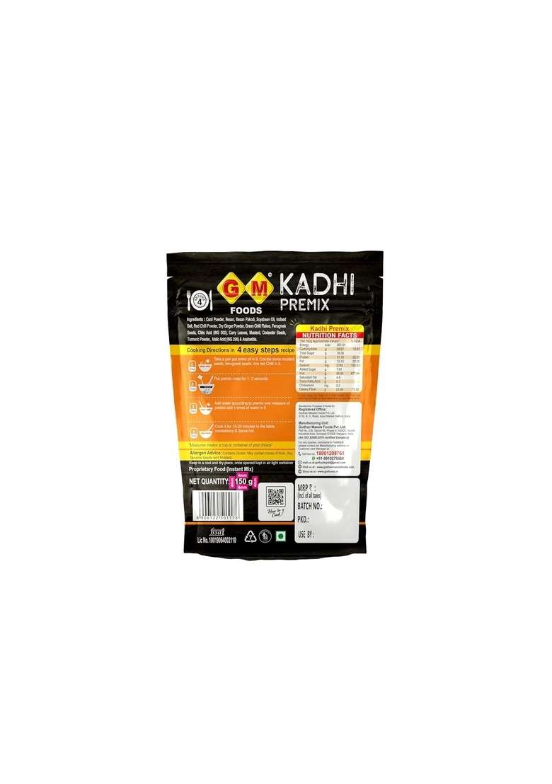 GM FOODS Kadhi Premix 150g (Pack of 3) | Instant Gujarati Style Mix Tasty & Easy to Cook No Added Preservatives Serves 4 Ready in Minutes Authentic Indian Flavour - Indya