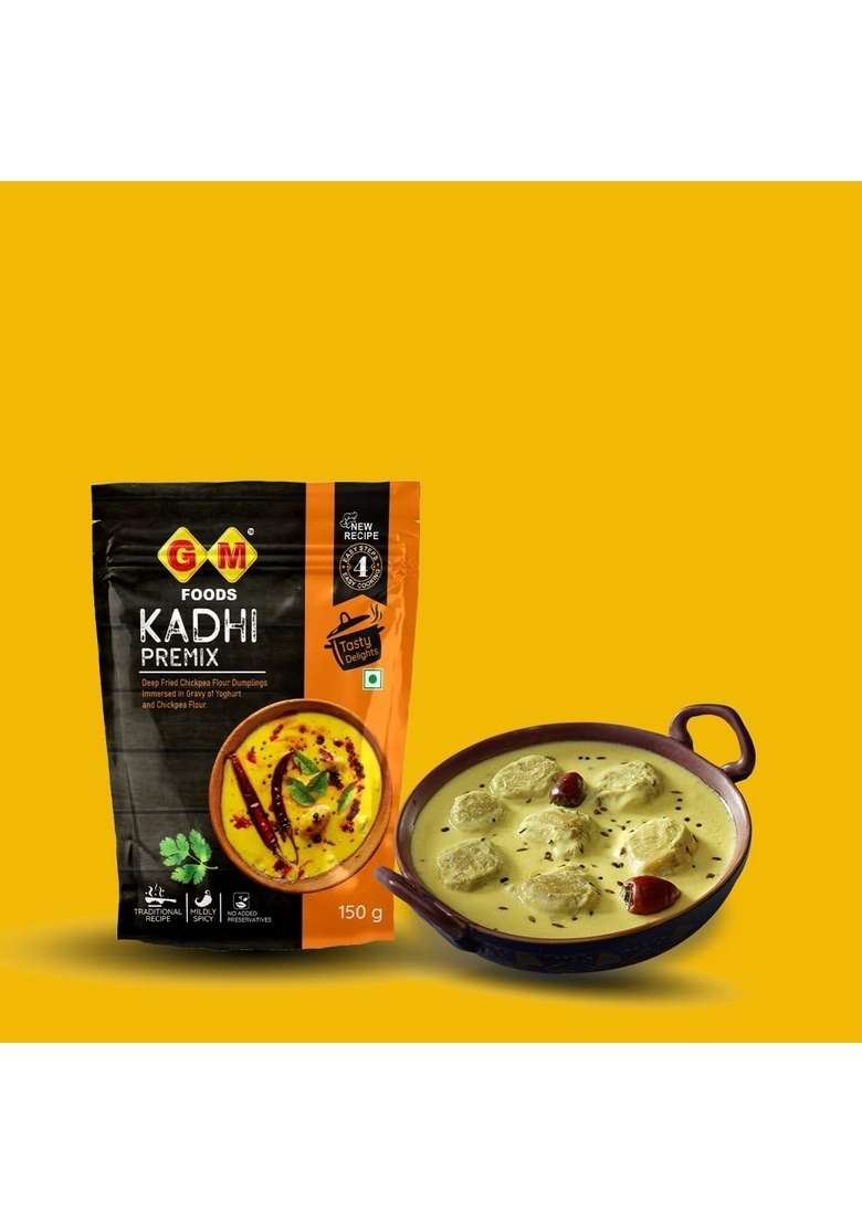 GM FOODS Kadhi Premix 150g (Pack of 3) | Instant Gujarati Style Mix Tasty & Easy to Cook No Added Preservatives Serves 4 Ready in Minutes Authentic Indian Flavour - Indya