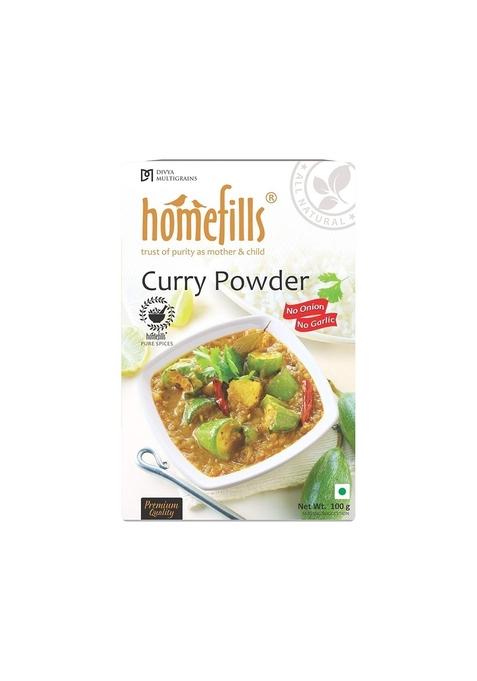 Homefills Curry Powder With Natural Oils | Multipurpose Flavourful Blend No Onion Garlic Spice Mix for Indian Cuisine Zero added Colours, Fillers, Additives & Preservatives 100 GM