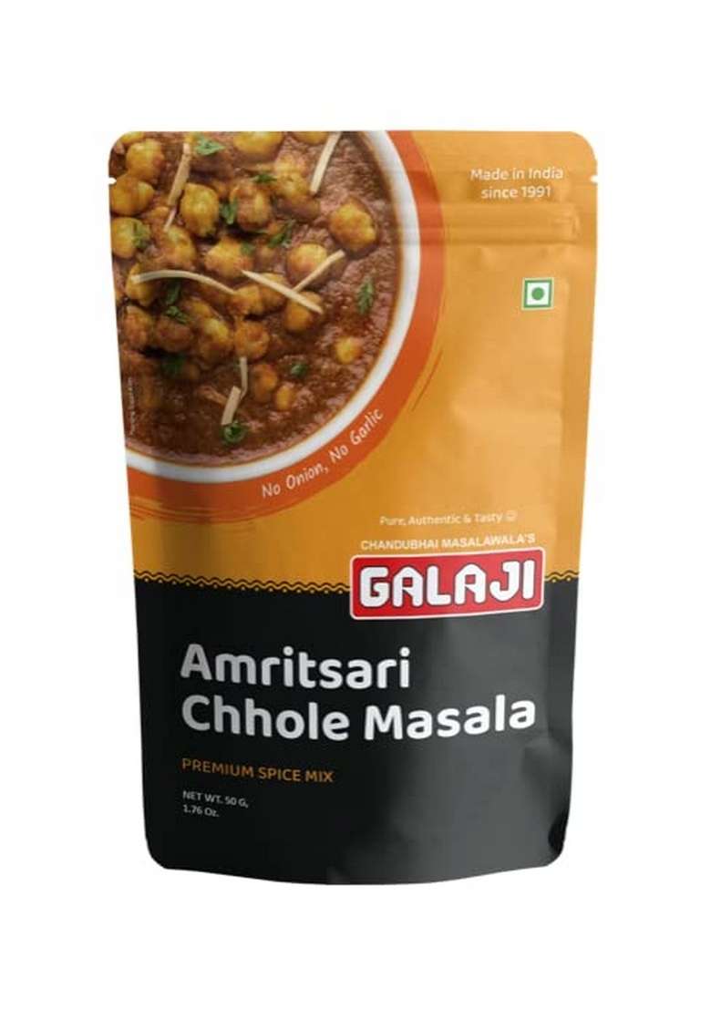 GALAJI Amritsari Chole Masala || No Onion, Garlic ||Chana Masalas Indian Spices ||Ready to Cook ||50 Grams - Indya