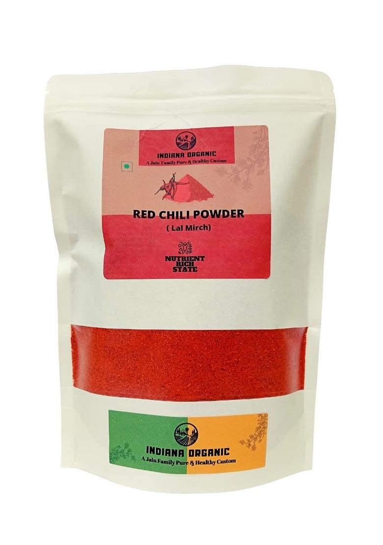 INDIANA ORGANIC Red Chilli Powder | Packed on order freshly ground using stemless No added colors, fillers, additives, or preservatives
