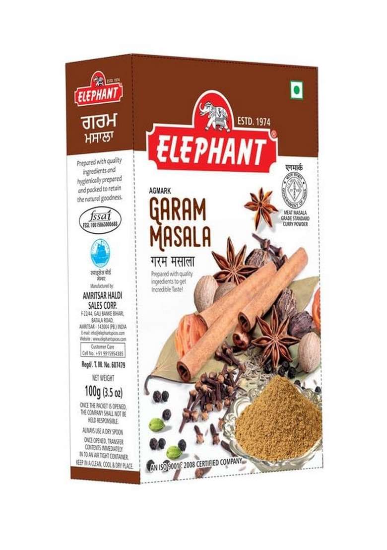 ELEPHANT Garam Masala Powder 100g | Rich in Flavor, Naturally Processed and No Preservatives - Indya