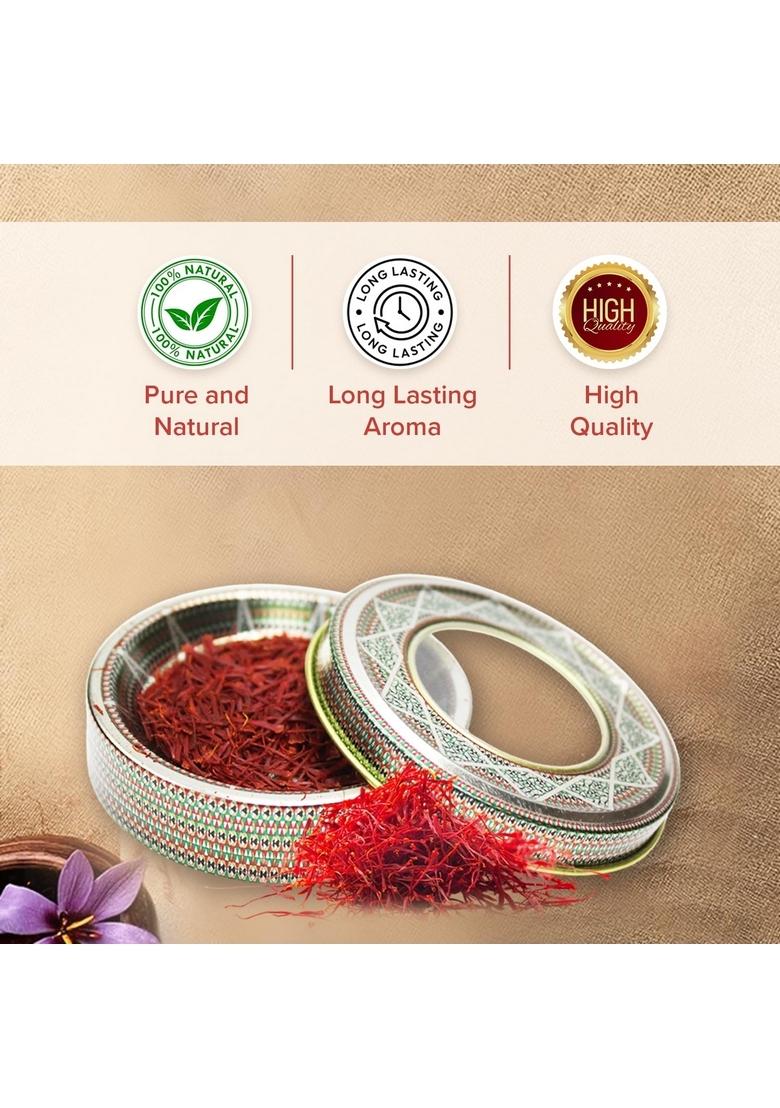 Hakim Suleman's Khalis Saffron Threads – Premium Kashmiri (Kesar) Hand-Harvested, Natural & Non-GMO Ideal for Cooking, Tea, Skincare Wellness 2 g (Pack of 1)