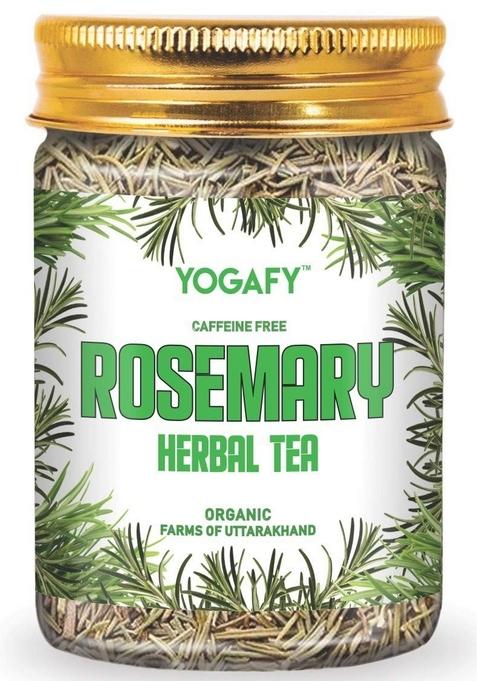 YOGAFY YOGAFY- Dried Rosemary Tea - 100gm || HAIR GROWTH, & SEASONING Top Grade Leaves Caffeine Free | Herbal Gluten GMO-Free Pet Jar Packaging