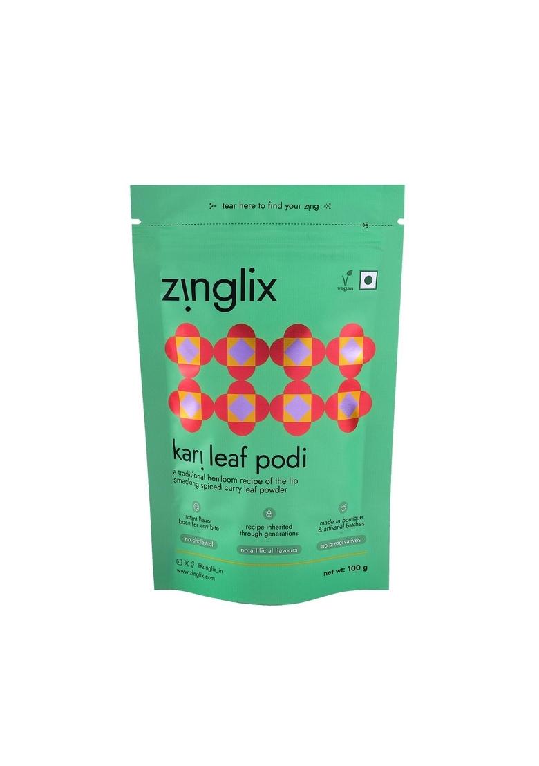 Zinglix SZN ing / Kari Leaf Podi (Spiced Curry Powder) 100 g Premium Spice Blend Authentic Heritage Recipe Vegan No Preservatives Artificial Flavors Ready-to-Eat All-Purpose Top Up Seasoning