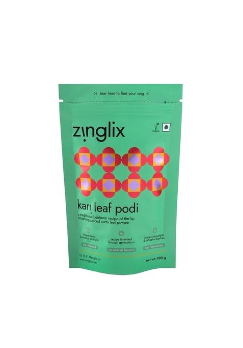 Zinglix SZN ing / Kari Leaf Podi (Spiced Curry Powder) 100 g Premium Spice Blend Authentic Heritage Recipe Vegan No Preservatives Artificial Flavors Ready-to-Eat All-Purpose Top Up Seasoning