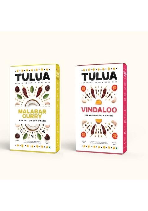 Tulua Malabar Curry + Vindaloo Ready to Cook Paste | Cooking 1 Pack Serves 4-6 No Preservatives 2x160gms