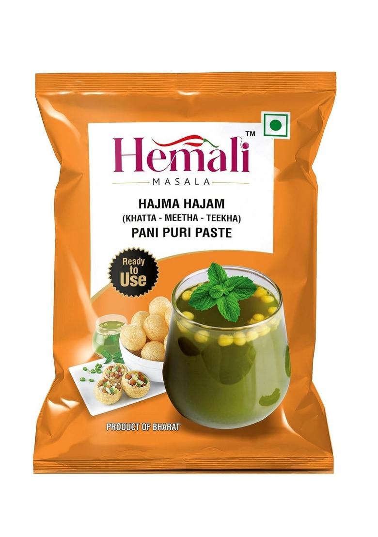 HEMALI MASALA HAJMA HAJAM PANIPURI PASTE (Khatta Meetha Teekha) | (Pack of 6) PANI PURI