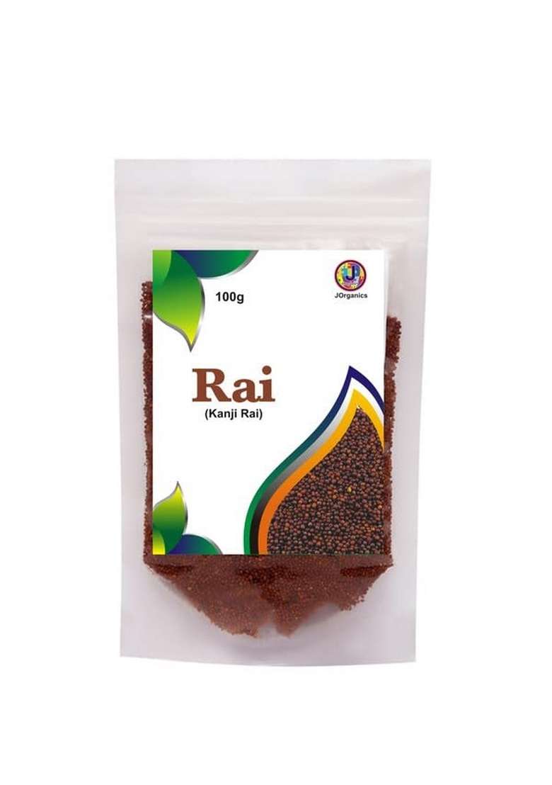 J Organics Rai | Sarson Banarsi Mustard Seeds Pack of 1 100 Grams - Indya