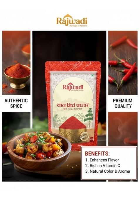 Rajwadi-Har Raja Ki Pasand Kashmiri Lal Mirch Powder 1 kg | Red Chilli For Daily Cooking, Authentic Indian Spice No artificial Colors & Preservatives