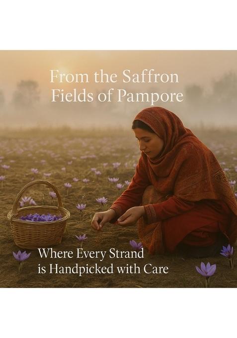 Koshur Premium Kashmiri Mongra Saffron Kesar 1 grams, Authentic, Pure, and Aromatic Spice for Culinary, Medicinal, Beauty Use, Organic Threads from Kashmir