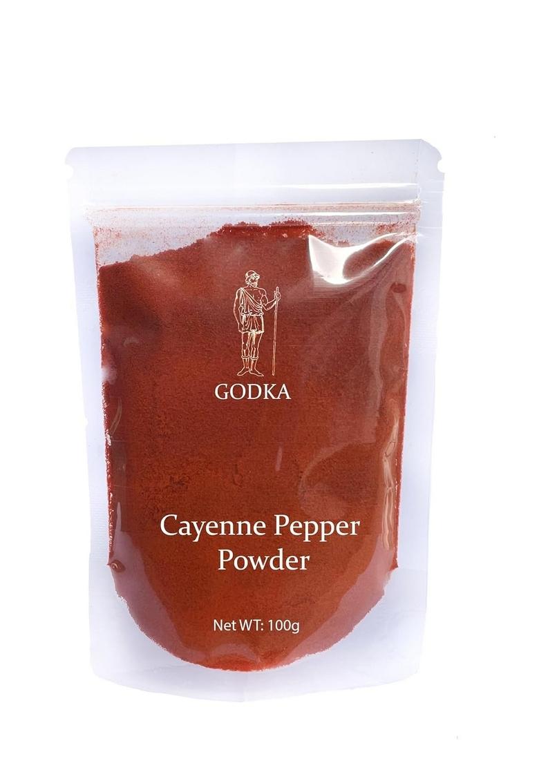 GODKA Cayenne Pepper Powder, 100 Gram | Hot & Spicy Chilli Powder Perfect for Cooking Seasoning Pure Natural No Additives