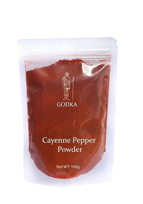 GODKA Cayenne Pepper Powder, 100 Gram | Hot & Spicy Chilli Powder Perfect for Cooking Seasoning Pure Natural No Additives