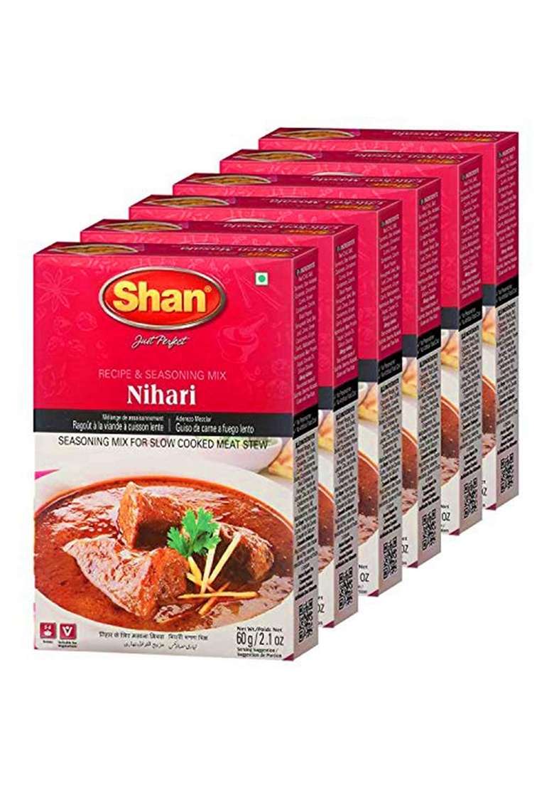 Shan Nihari Masala, 6 x 60 g - Indya