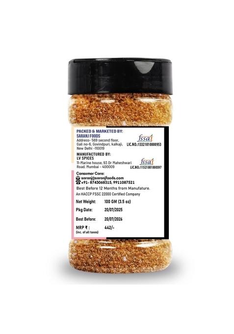 SARANZ Korean BBQ Mix | Perfect for Cooking Instant Use Spice Powders and Seasonings Premium Artisanal Spices with Rich & Strong Flavour 100 Grams Bottle