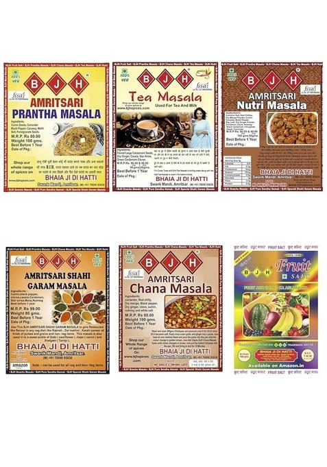 BJH Six Different Amritsari Spices Combo,6 Count