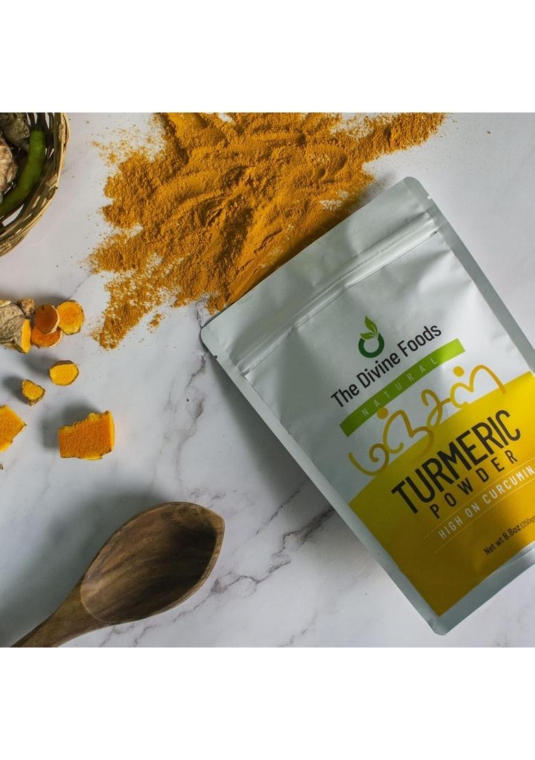 The Divine Foods Organic Turmeric Powder High Curcumin-500 Gm