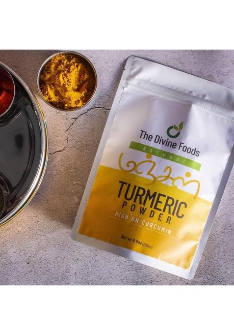 The Divine Foods Organic Turmeric Powder High Curcumin-500 Gm