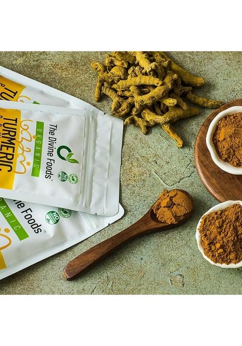 The Divine Foods Organic Turmeric Powder High Curcumin-500 Gm