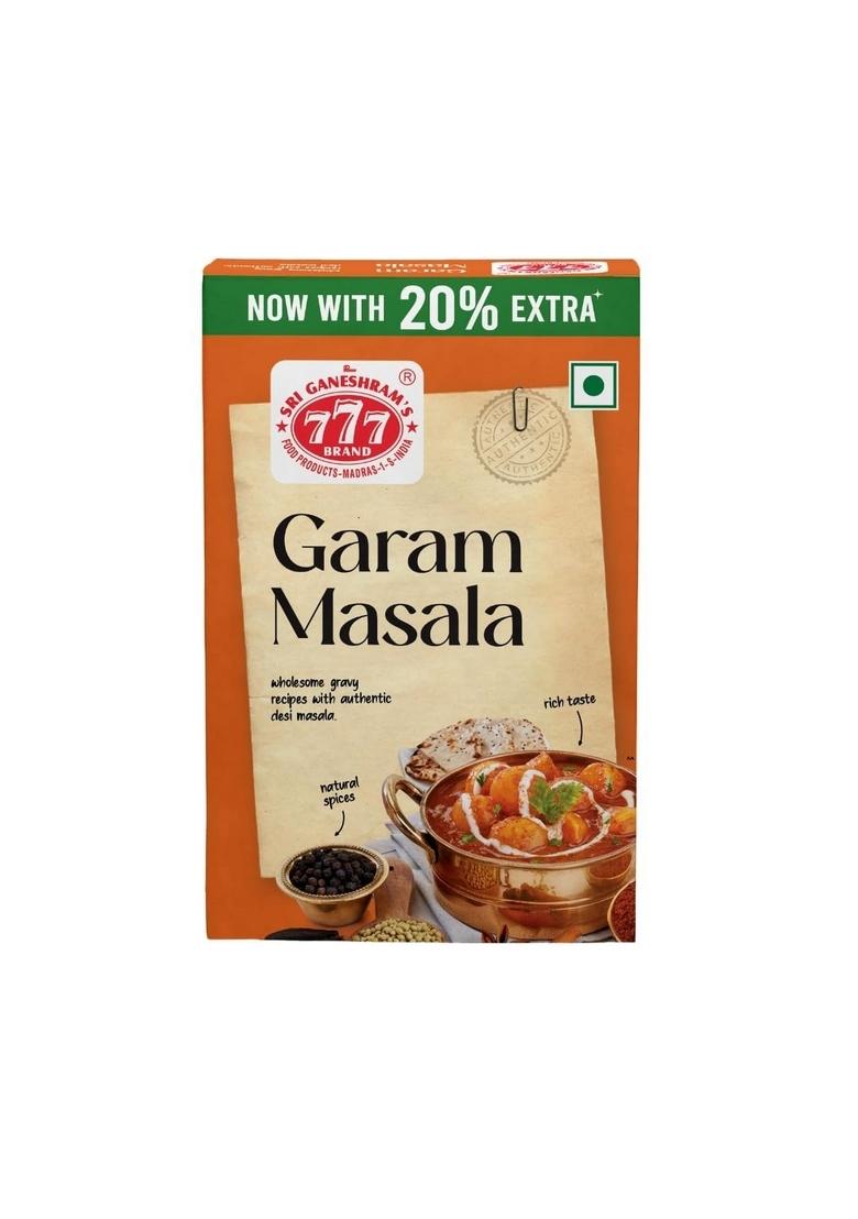 777 Garam Masala 50g + 10g Extra (Pack of 2) | Aromatic Spice Blend Whole Mix for Curries Total 120g