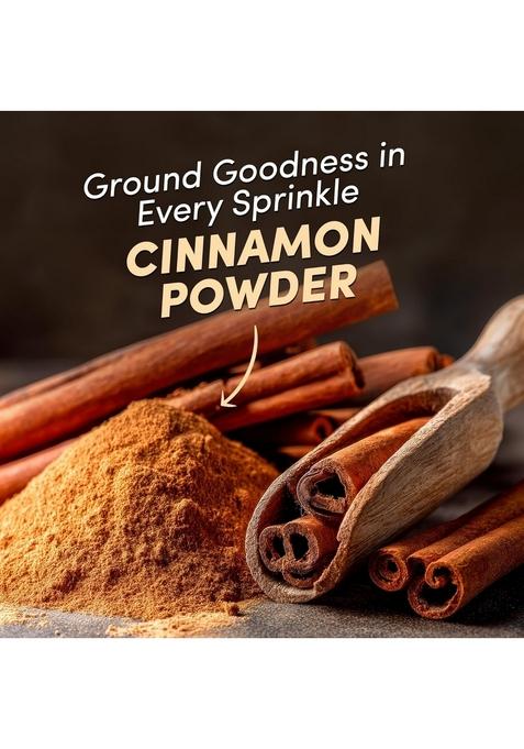 GO EARTH Natural Cinnamon Powder | Organic Dalchini for Cooking, Baking & Beverages Pure, Aromatic Chemical-Free 100g