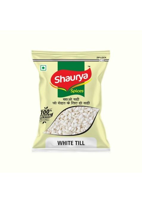 Shaurya White Til - 100 gm Safed Seeds for Eating | Everyday Essentials Indian Spices Non GMO Antioxidant rich