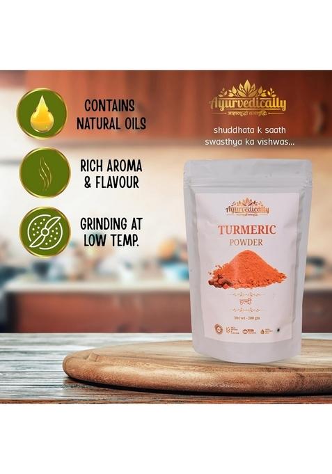 AYURVEDICALLY Maharashtra Turmeric Powder | 500g Organic Haldi High-Curcumin, Pure & Natural Chemical-Free, No Preservatives for Cooking Health