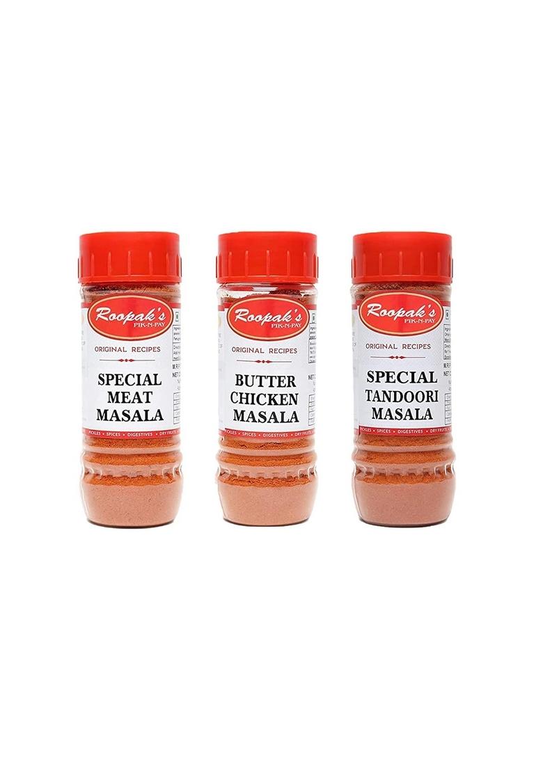 ROOPAK'S PIK-N-PAY Roopak's-Combo Pack Of Special Meat Masala + Tandoori Butter Chicken Masala(Pack 3,100Gm Each)
