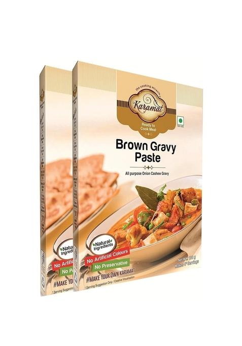 Karamat Brown Gravy Paste, (Veg, 100g Mix, Upto 4* Servings), MYO, Ready to Cook, No Preservatives & Artificial Colours, Pantry Items, Magic Masala, Chef's Art, Aromatic Powder, Sabji Masala (Pack of 2)