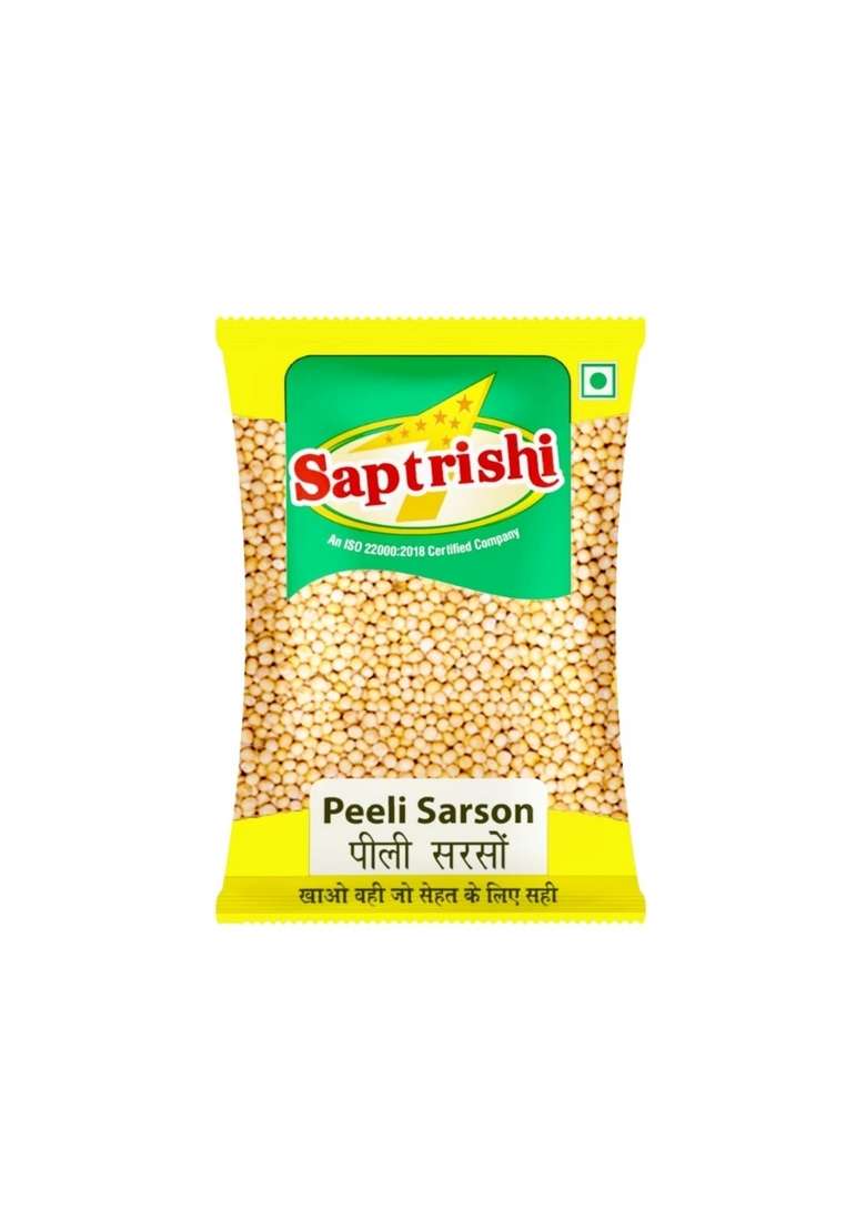 SAPTRISHI Pili Sarso | Yellow Mustard Seeds 100g Pack Natural, Aromatic & Flavorful for Pickling, Cooking Spice Blends - Indya