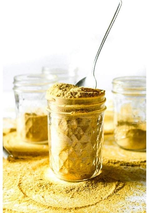 Alla's Posh Flavors Vegan Bouillon & Broth Powder | 5 Individual Sachets litres of Soup Stock Instant Chicken Style 100% NO MSG Fortified with Nutritional Yeast Flakes