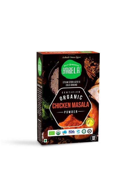 JUST GOOD FOOD CO Harela Certified Organic Chicken Masala | 100% Pure & Natural Spice Blend for Delicious, Juicy Curries Enhances Taste, Aroma Digestion No Preservatives, Additives (Pack-1)
