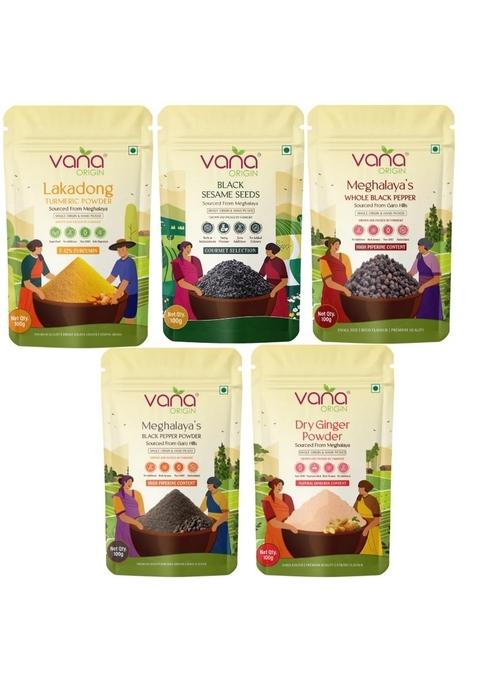 Vana Origin Premium Spices Combo Pack of 5