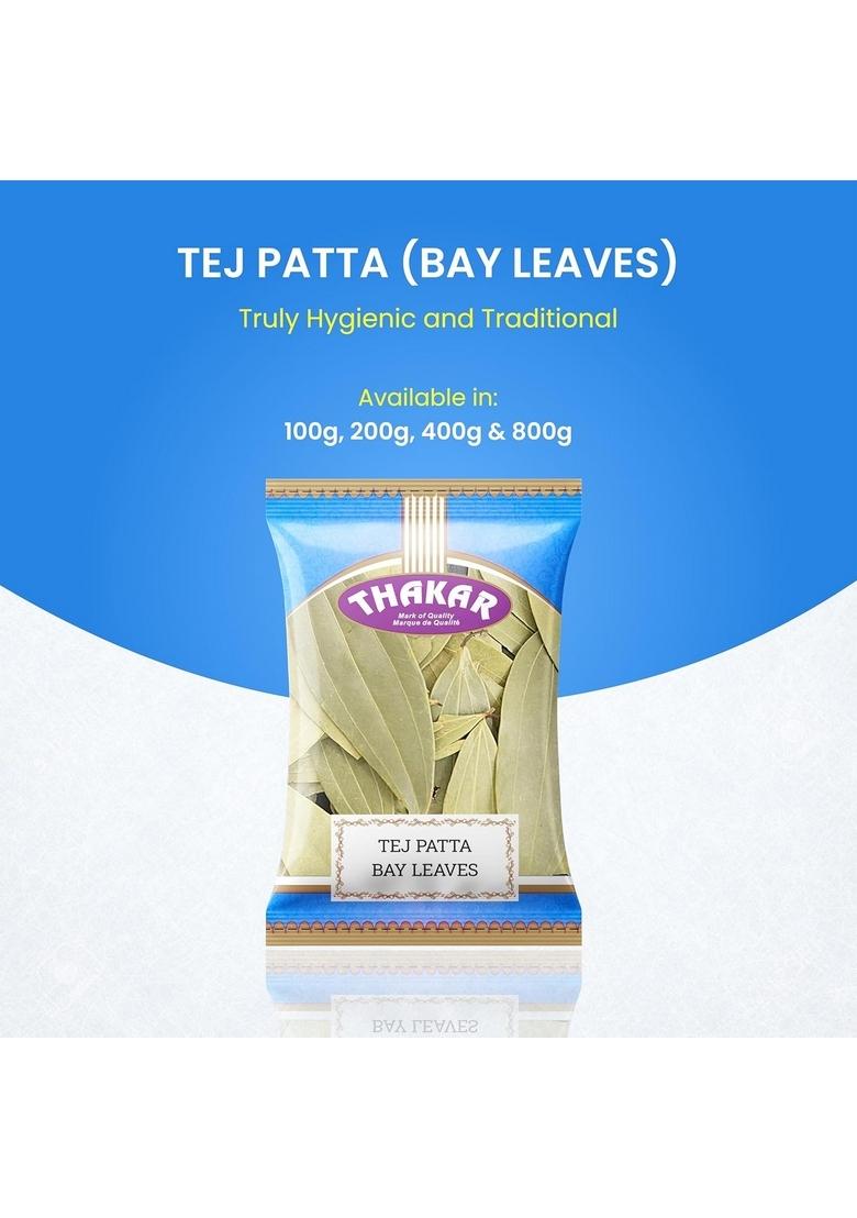 THAKAR Natural Bay Leaves25g | Organic Tejpan Patta Leaf Dry Leaves/Organic Indian Whole Spices Tez Dried WholeLeaves.