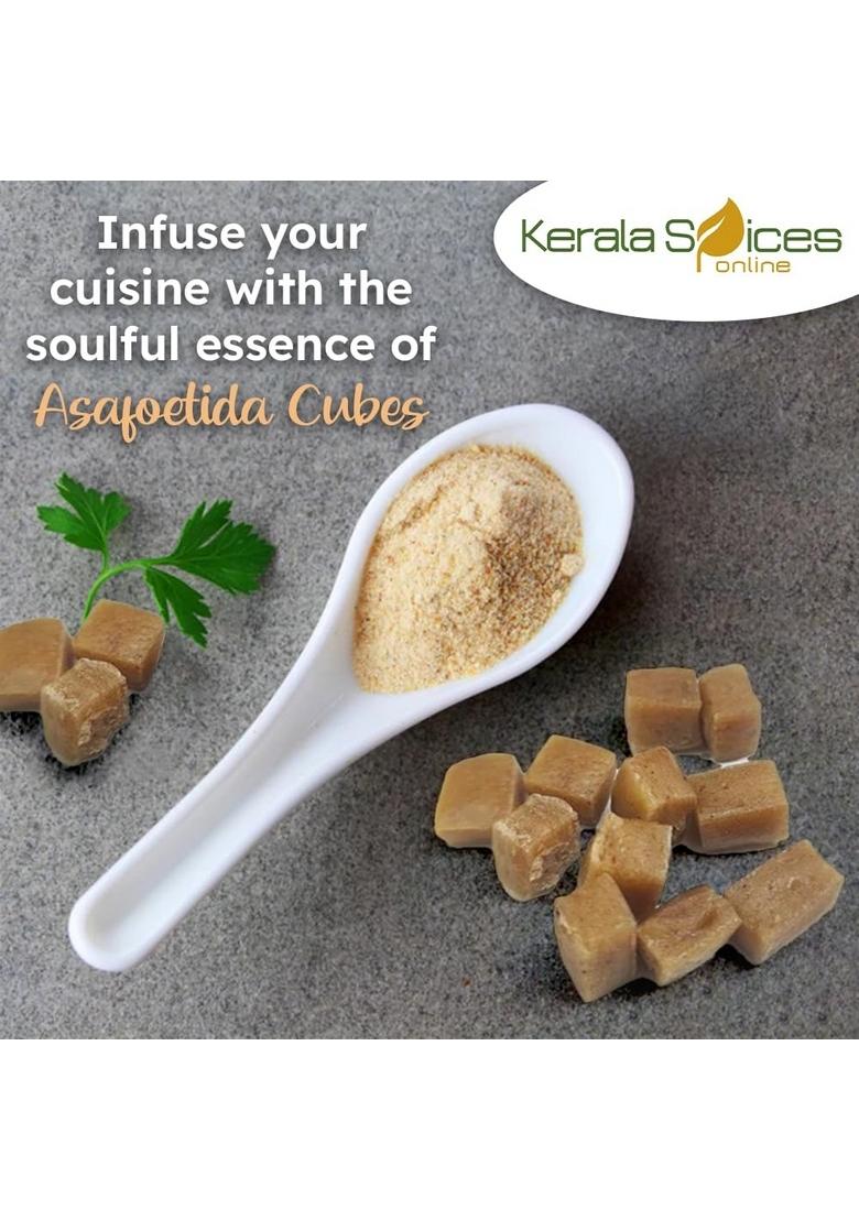 Kerala Spices Asafoetida Cubes Strong & Aromatic Hing Whole, Asafoetida, Laljee Godhoo Powder, Can Be Used As A Digestive Aid,Hing, Compunded 100 gm