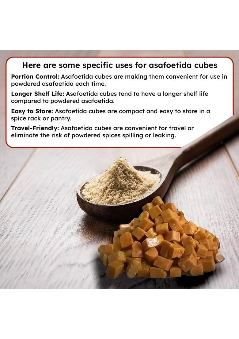 Kerala Spices Asafoetida Cubes Strong & Aromatic Hing Whole, Asafoetida, Laljee Godhoo Powder, Can Be Used As A Digestive Aid,Hing, Compunded 100 gm