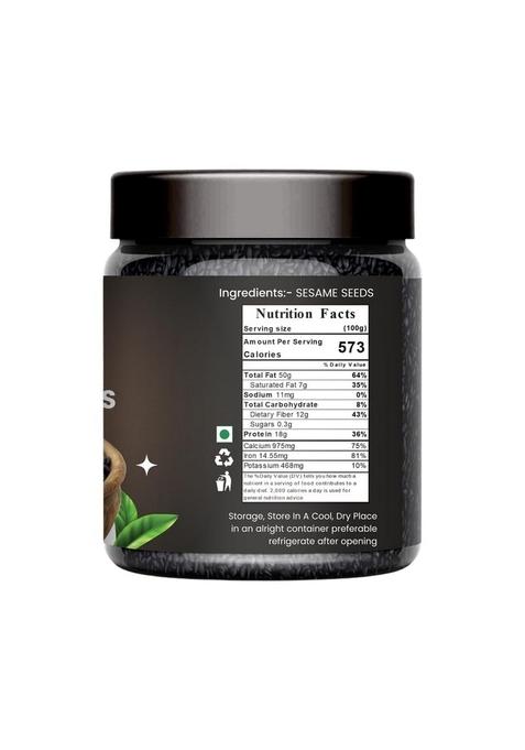 V.V.N Black Sesame Seeds 250 gm | Natural Whole Kaale Till Seed for Eating Healthy Cooking Rich in Fibre and Plant Protein No Artificial Colour & Preservatives Free