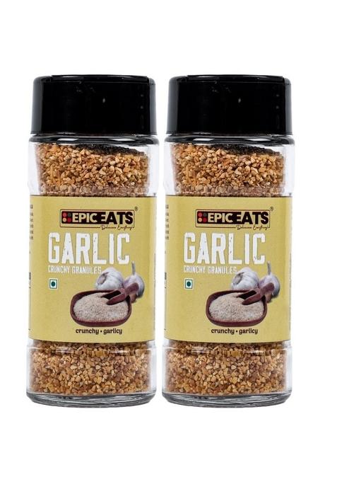 EPIC EPICEATS - Garlic Crunchy Granules60g*2 All-Natural Flavor Enhancer for Cooking, Sauces, Seasoning, and Marinades (Pack Of 2)