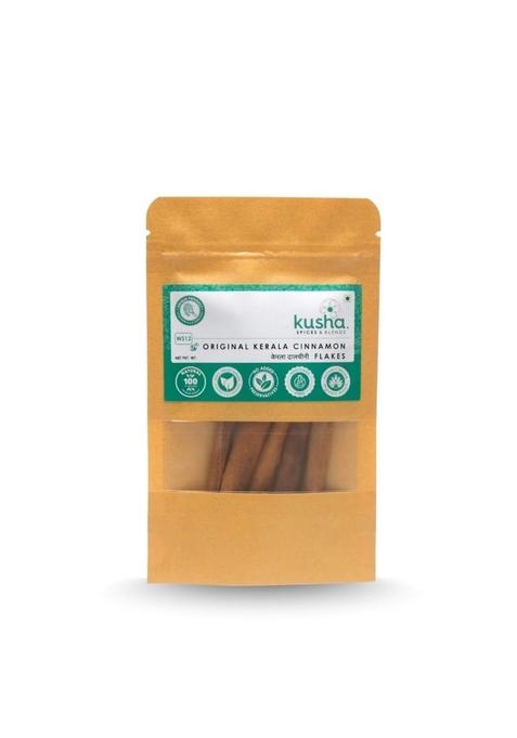 Kusha Spices & Blends Original Kerala Cinnamon Flakes (50g) | Dalchini Natural Organic From Kalpetta, Kerala, India Hand Scraped Sorted Thin Aromatic Delicate Taste