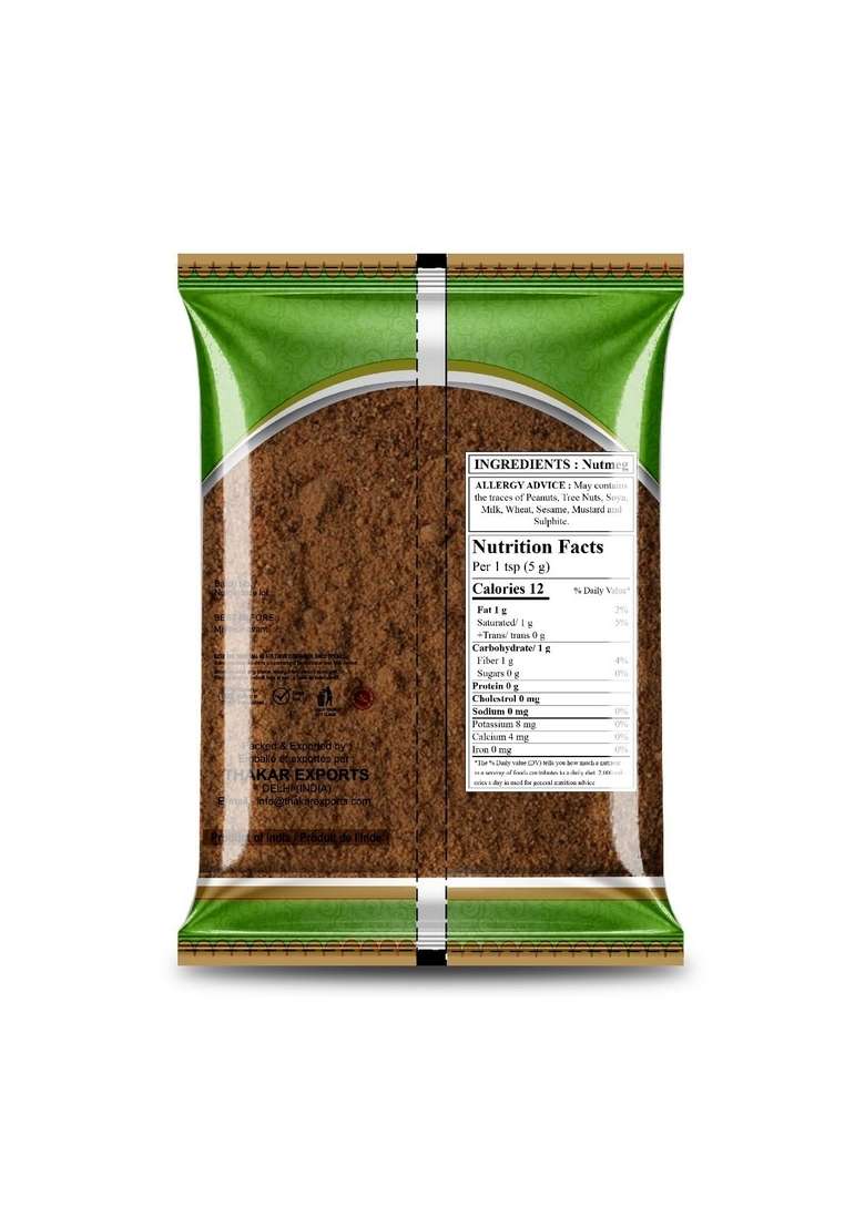 THAKAR 100% Pure & Natural Nutmeg Powder 100g |Jaifal,Jathikka, Jajikaya | Zero added Colours, Fillers, Additives Preservatives Farm Fresh, Premium Grade Quality, Fresh. - Indya