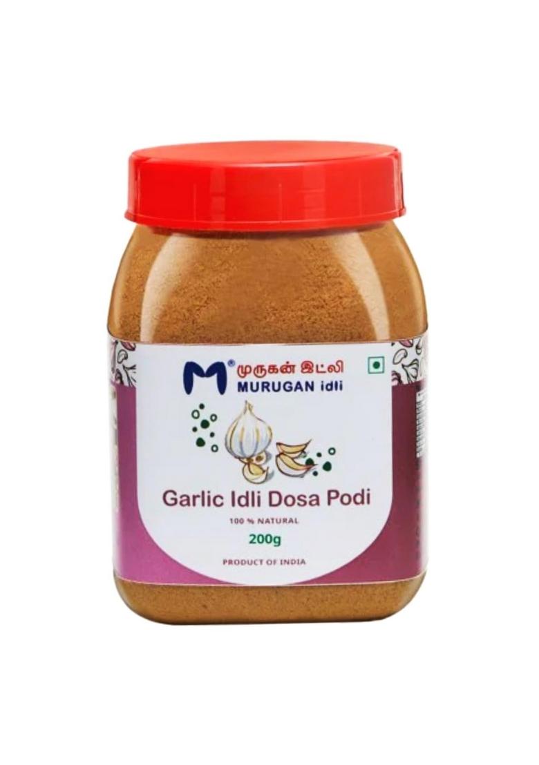 MURUGAN IDLI Garlic Podi & Curry Leaves Each 1 Pack | of 2 (200g + 200g) Authentic South Indian Spiced Powder for Idli, Dosa Rice Perfect Breakfast, Snacks Cooking Traditional Flavor Rich Tast
