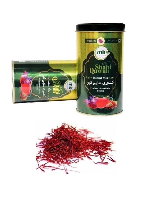 KASHMIR HARVEST HUB Kashmiri Shahi Kahwa Instant Mix (150g) + Saffron (1g) Combo Pack | Kesar Pure Herbal Tea Powder Origin: Pampore
