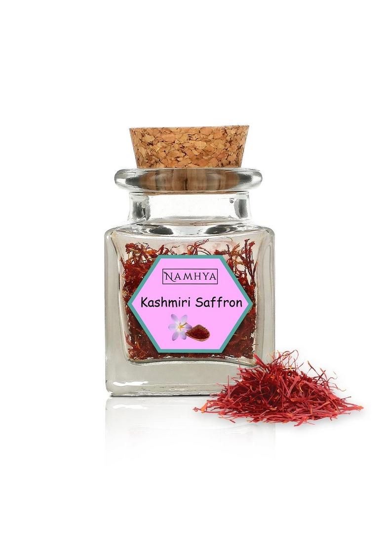 Namhya Original Kashmiri Saffron/Kesar (1g) Premium Kishtwari Lacha | Pure & Natural Zaafran for Pregnant Women, Pooja Rituals, Cooking, Skincare
