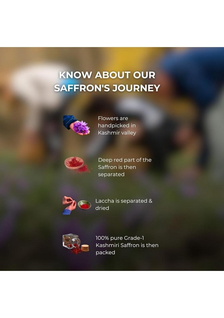 Namhya Original Kashmiri Saffron/Kesar (1g) Premium Kishtwari Lacha | Pure & Natural Zaafran for Pregnant Women, Pooja Rituals, Cooking, Skincare